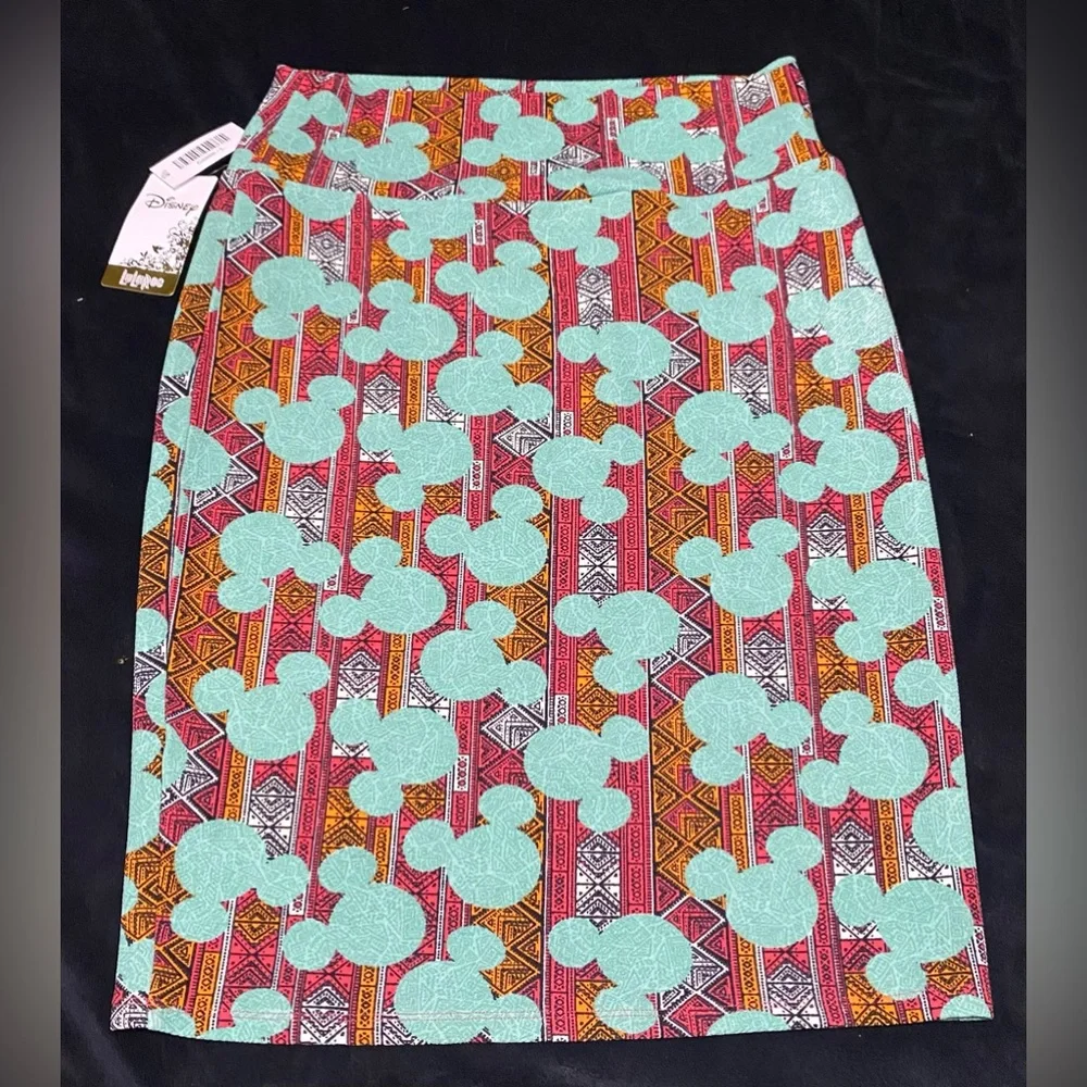 NWT Large Disney high waist stretchy fun skirt Measurements in pics knee length - Picture 11 of 11
